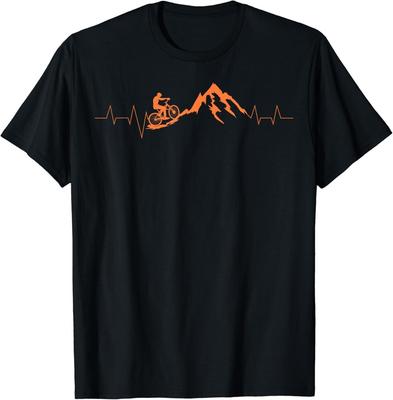 Maglietta Battito Cardiaco Mountain Bike _ Maglietta Carina Battito Cardiaco Bici Regalo T-Shirt Unisex