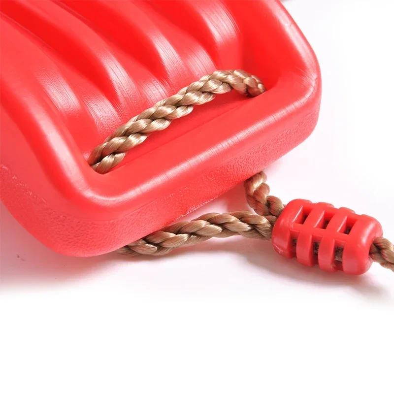 1pc Kids Indoor Outdoor Swing | Curved Board Flying Toy Hanging Seat Height-Adjustable Ropes Ideal for Garden & Home Play