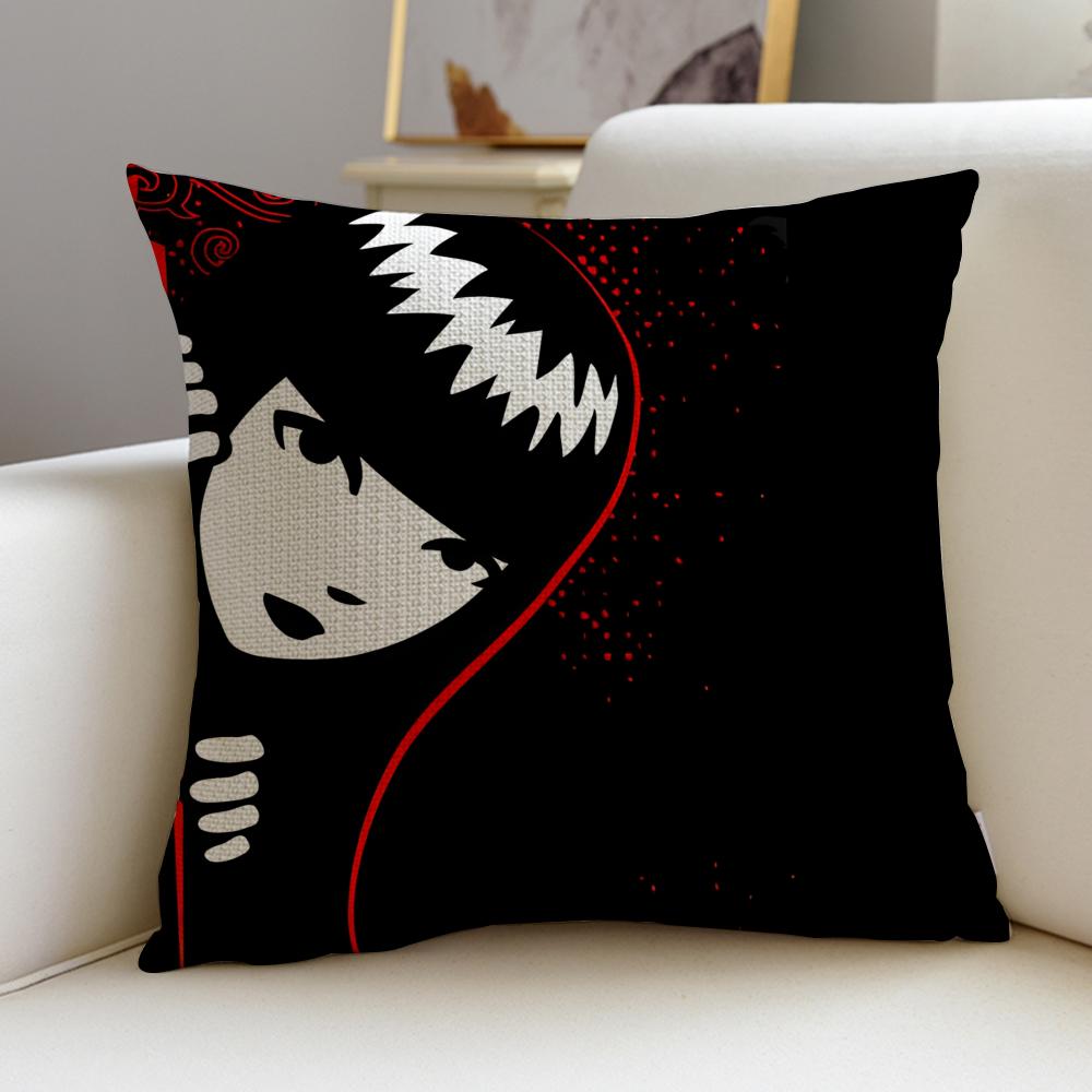 Emily the Cool StrangS Cushion Cover Breathable and skinfriendly linen pillowcase square removable and washable cushion
