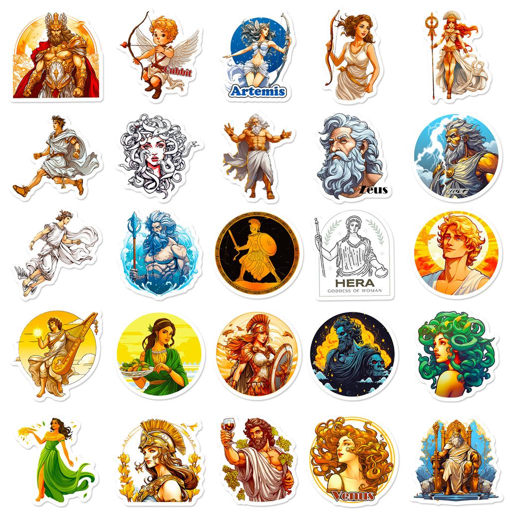 50 Stickers Greek Aesthetics Myth Personality Creativity Car Mobile Phone Water Cup Decoration Sticker Waterproof