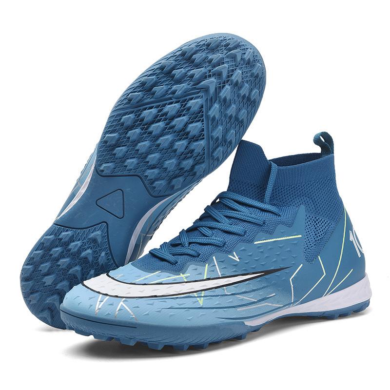 Nové fotbalové boty s vysokým svrškem pánské a dámské venkovní sportovní dlouhé kolíky zlomené kolíky umělá tráva soutěžní tréninkové boty odolné proti opotřebení