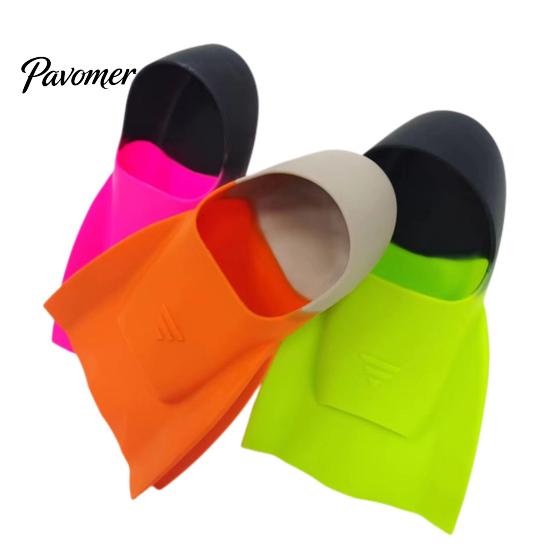 Silicone Fins 1 Pair Diving Swimming Training Professional Snorkeling Flippers Short Blade Leg Strength Building Adults Kids
