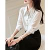 Women's Embroidered Bowknot Long Sleeve Shirt