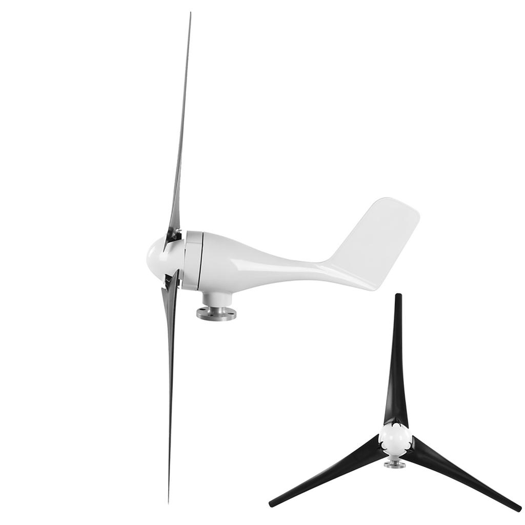 300W Wind Turbines Generator Kit 3 Blade Aerogenerator with Controller Accessory Black 48V