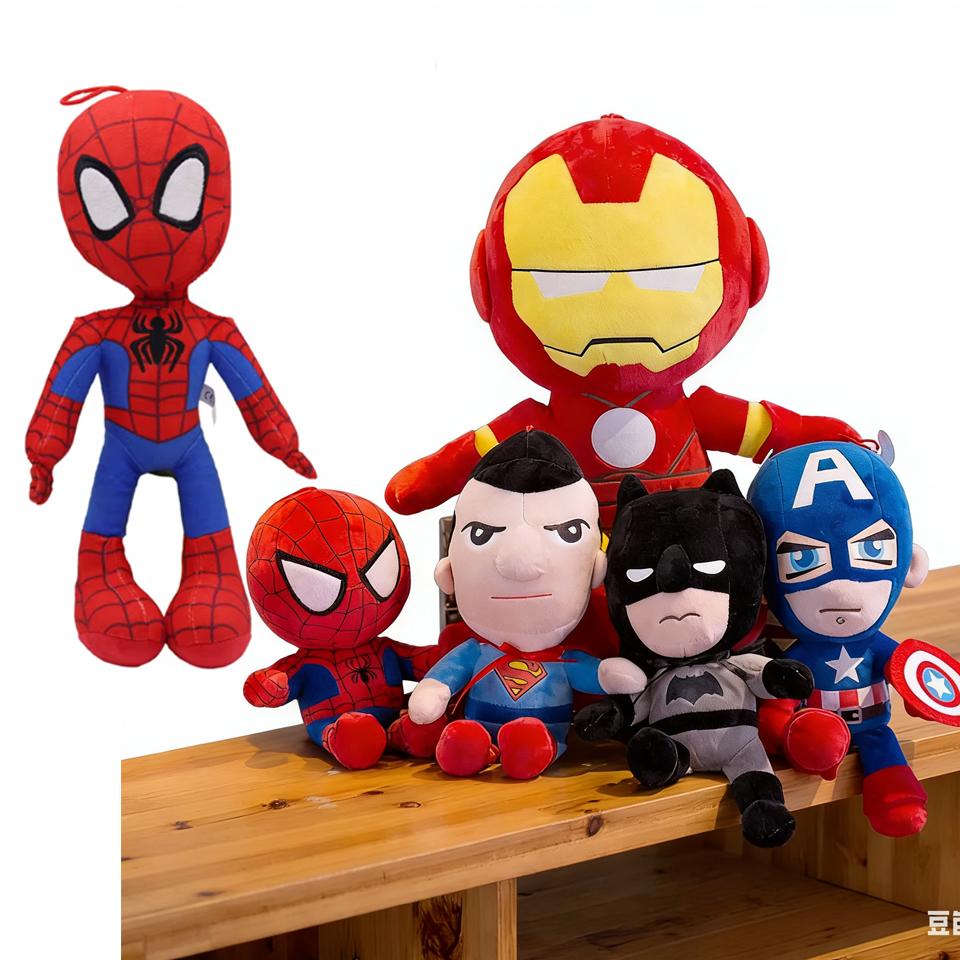 STOCK 27cm Man Spidermaned Plush Toys Movie Dolls MarvelAvengers Soft Stuffed Hero Captain America Iron Christmas Gifts