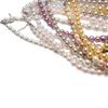 Elegante Perlenkette mit abgestufter Größe Leichte Schlüsselbein-Kette Damen Halskette Hochzeits Schmuck
