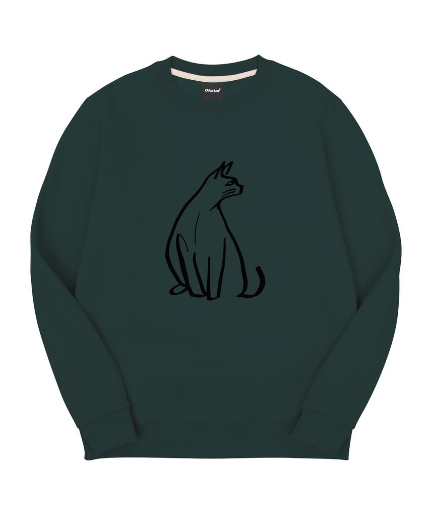 OKSTAR Drawing Cat Special Double-Sided Sweatshirt (Type A)
