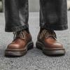 Móda Jaro Značka Outdoor Oxford boty s tlustou podrážkou Vysoce kvalitní britský styl Platforma Business boty Pracovní obuv Muži Neformální Formální