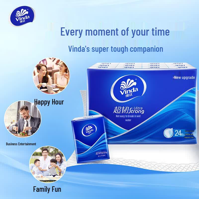 Weida Portable Wet-Strength Handkerchief Tissues