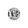 Pandora Letra B Retrô Contas de Prata Contas de Prata 925 Modelo Feminino 791846CZ