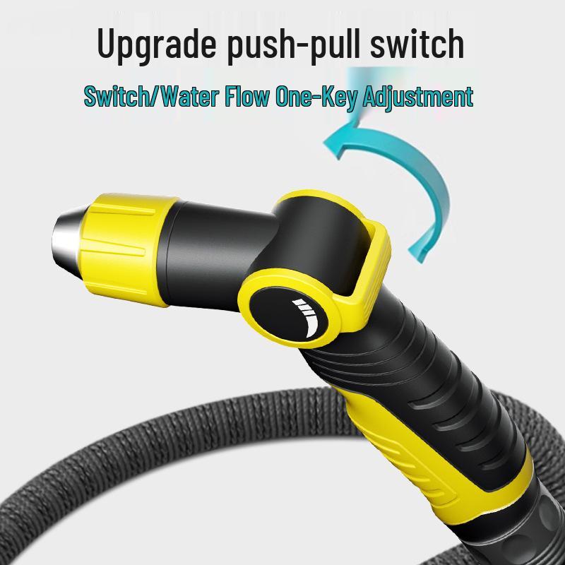 High-Pressure Car Wash Hose: Sun-Resistant, Antifreeze, Telescopic, Multi-Purpose for Car, Courtyard, and Garden Use