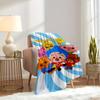 1pc Plim Plim Digital Print Flannel Blanket - Contemporary Style, Suitable for All Seasons, Perfect for Home, Travel, or Camping - Machine W