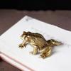 Feng Shui Copper Fortune Pocket Money Toad Brass Figurine Indoor Outdoor Decor Statue No Electricity Required