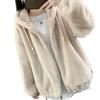 2025 Winter Women's Hooded Faux Fur Coat - Mid-Length, Loose, Thickened Imitation Rabbit & Lambswool