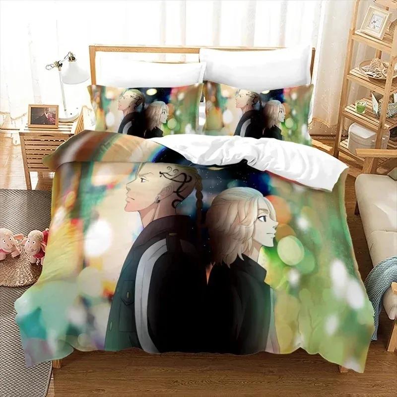 3D Print Tokyo Revengers Anime Bedding Set Double Twin King Duvet Cover Comforter Pillowcase Boys Girls Adults Bedroom