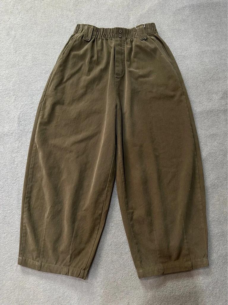 Johnature Pamut hárem nadrágok női őszi téli magas derekú rugalmas bő nadrágok széles szárú alkalmi zsebes nadrágok