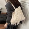 Bolsa de Palha Tecida Bolsa Feminina Bolsas de Ombro de Couro Moda Bolsas Tote de Grande Capacidade Bolsas Transversais Bolsas de Mensageiro de Viagem