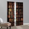 2pcs   Curtains Roller Blinds  print Vintage Bookshelf Print Polyester (without rod) Home Decor Ldeal for Bedroom & Living Room