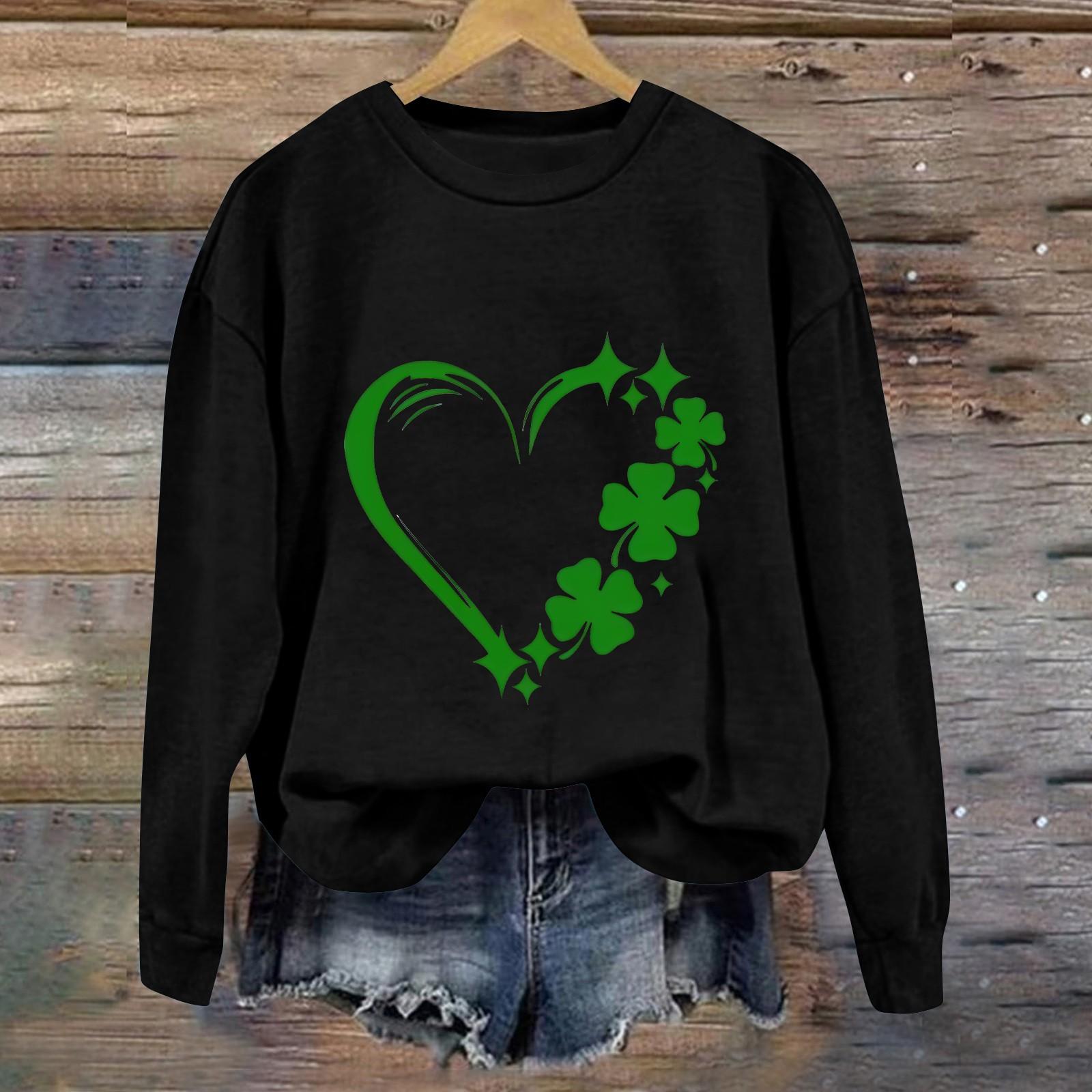 

Жіночий модний светр з круглим вирізом і принтом з довгими рукавами L чорний