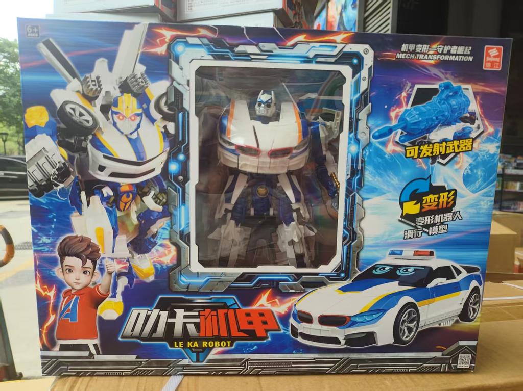 In Stock Transformation Robot Action Figure Model Toyblue Cop Trinity Suv Car Card Truck Mech Model  Birthday Toys Gifts