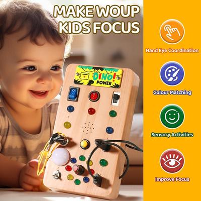 Cross-border Children's LED Interactive Busy Board Educational Toy