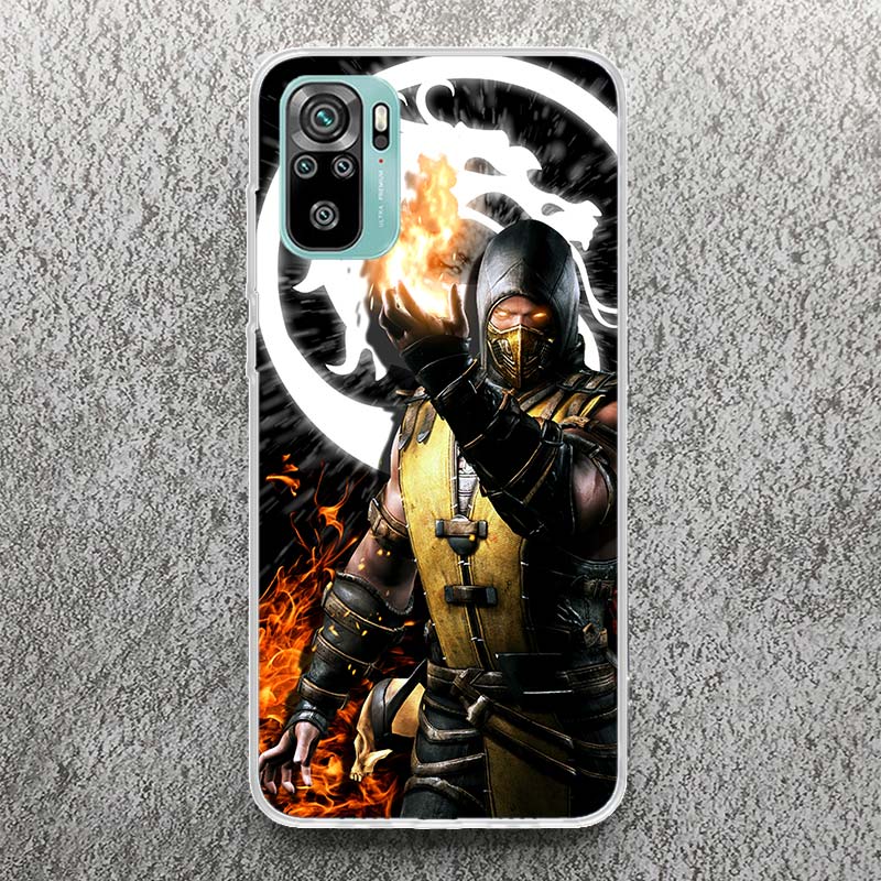 Mortal Kombat Phone Case For Xiaomi Redmi Note 14 13 12S 12 10 10S 11 11S 11E Pro Plus 11T 14Pro Soft Silicone Shell Note 13 12S
