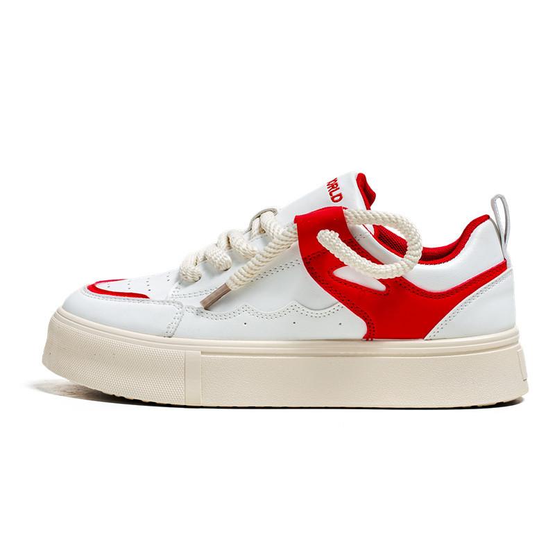 

Мужские повседневные туфли из толстой кожи, осенние новинки, универсальные мужские кеды на платформе, износостойкие кроссовки для бега, Tenis Masculino 39