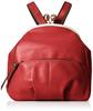 Laissez-Faire Genuine Leather Q's Backpack with Clasp Closure, Made In Japan, Women's, Red