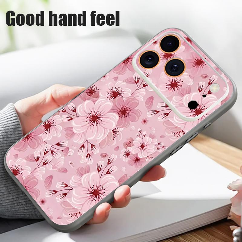 Full Screen Peach Blossoms Case For iPhone 17 Pro Max Magnetic For Magsafe Skin Feeling Cover For iPhone 16 15 14 13 Pro Max