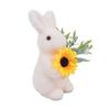 Ornement Lapin Décoration de Pâques Avec Mousse Artificielle Noyau en Résine Imperméable Résistant aux UV Centre de Table Printemps Extérieur Décor