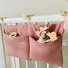 Crib Cotton Diaper Bottle Molar Toy Storage Bag Used to Store Baby's Clothes Diapers Toys Easy to Hanging High Quality