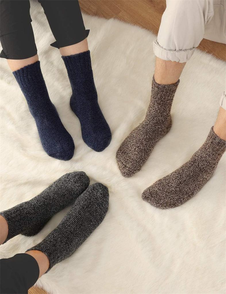 5 Pairs Wool Socks for Men Women Warm Winter Thermal Thick Socks Gifts Mom Dad GZW