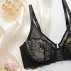 Sexy Black Lace Underwear for Women, Small Chest Push-up Bra To Prevent Sagging and Reduce Breast Size