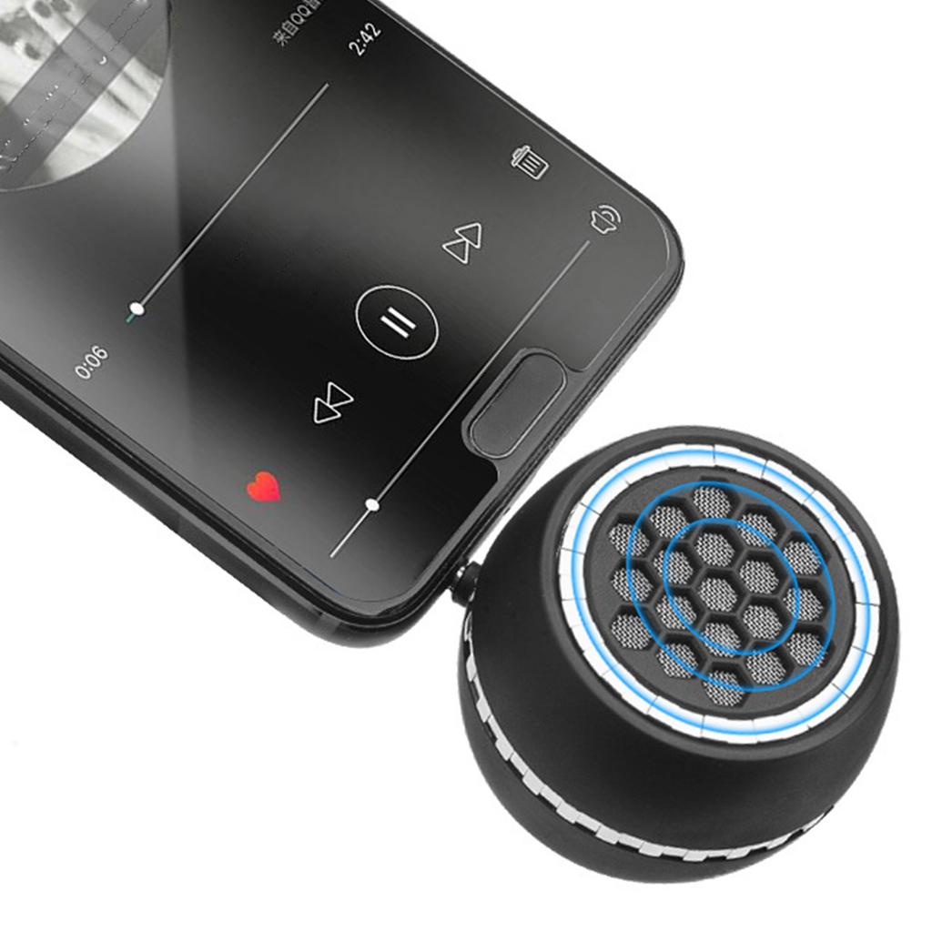 Portable Mini Speaker Sound Box Type C 3.5mm Plug Mobile Phone Amplifier External Wireless Speaker for Smartphone Tablet
