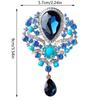 Luxury Elegant Large Crystal Water-drop Brooches For Women Girls Vintage Fashion Pendant Corsage Elegant Wedding Pins Jewelry