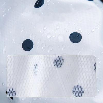Waterproof Puppy Rain Cape Wave Point Design Lightweight Bear Ears Raincoat Polyester Adjustable Pet Raincoat Outdoor Activities