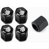Metal Wheel Tire Valve Stem Caps 5 Pack - Cool Sugar Skull Pattern Aluminum Air Valve Caps for Cars, Trucks, Bikes, Motorcycles, Bicycles - Corrosion