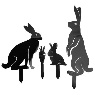 Metall Hasenstecker Häschen Tier Karotte Garten Dekorative Statue Wasserdicht Hof Rasen Hof