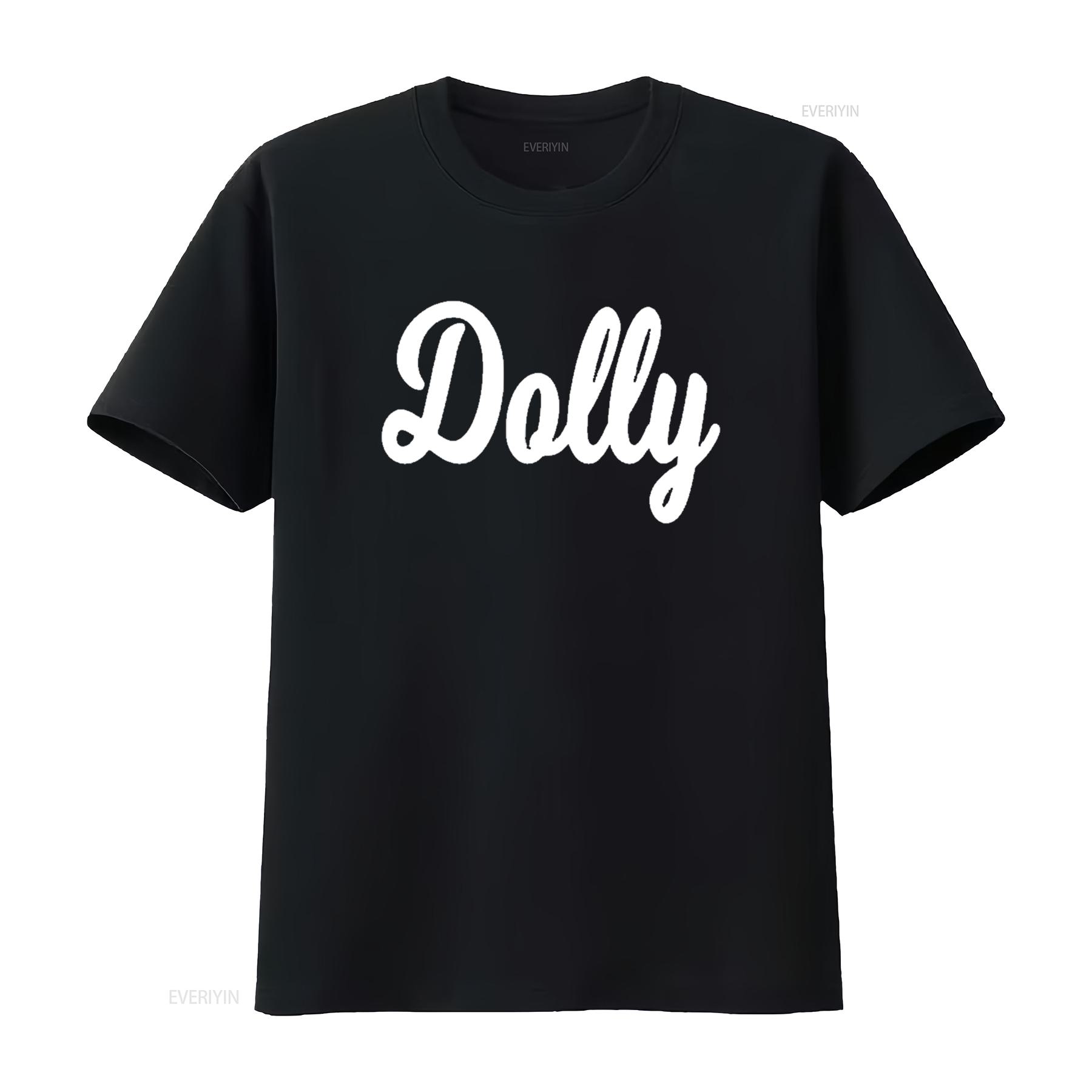 

Womens Dolly Name T Shirt Black Medium vintage Washed fashion Casual Stylish designer clothes Unisex Stretched homme graphic 4XL