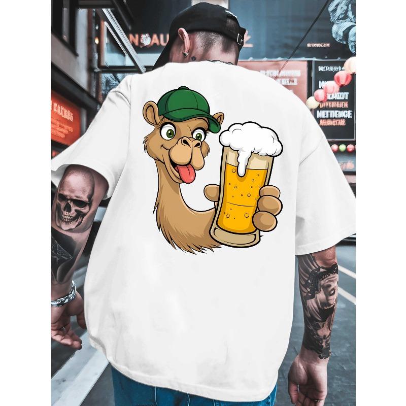 

Good Beer Men s T-shirts classic versatile round neck back printed T-shirt shirt, suitable for basketball, a must-have Men s summer outfit in the gym 2XL белый