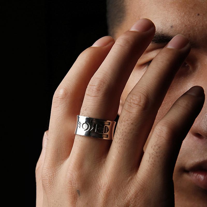 Retro SOYOMBO Mongolian Ring For Men Silver Color Punk Gothic Open Ring Handmade Blessing Unisex Accessories Lovers Gift
