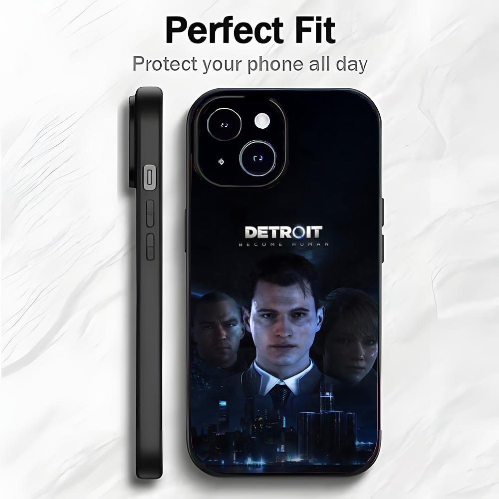 Emotional SciFi Game D-Detroit Become Human Phone Case Phone Case Soft Packaging Lightweight For iPhone17 16 15 14 13ProMax