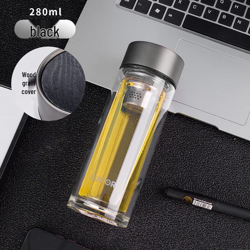 Supor Double-Layer Insulated Glass Tea Mug