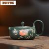 110ml High-end Yixing Purple Clay Teapots Master Handmade Clay Painting Pomegranate Pot Raw Ore Green Mud Kettle Zisha Tea Set
