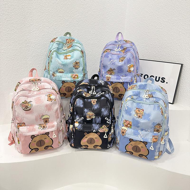 Backpack Printed Capybara Outdoor Large Capacity Travel Bag Student Schoolbag