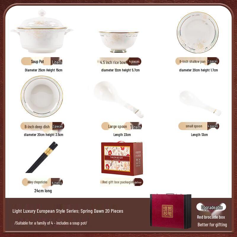 Mode Lanka Spring Dawn Jingdezhen Ceramic Dining Set