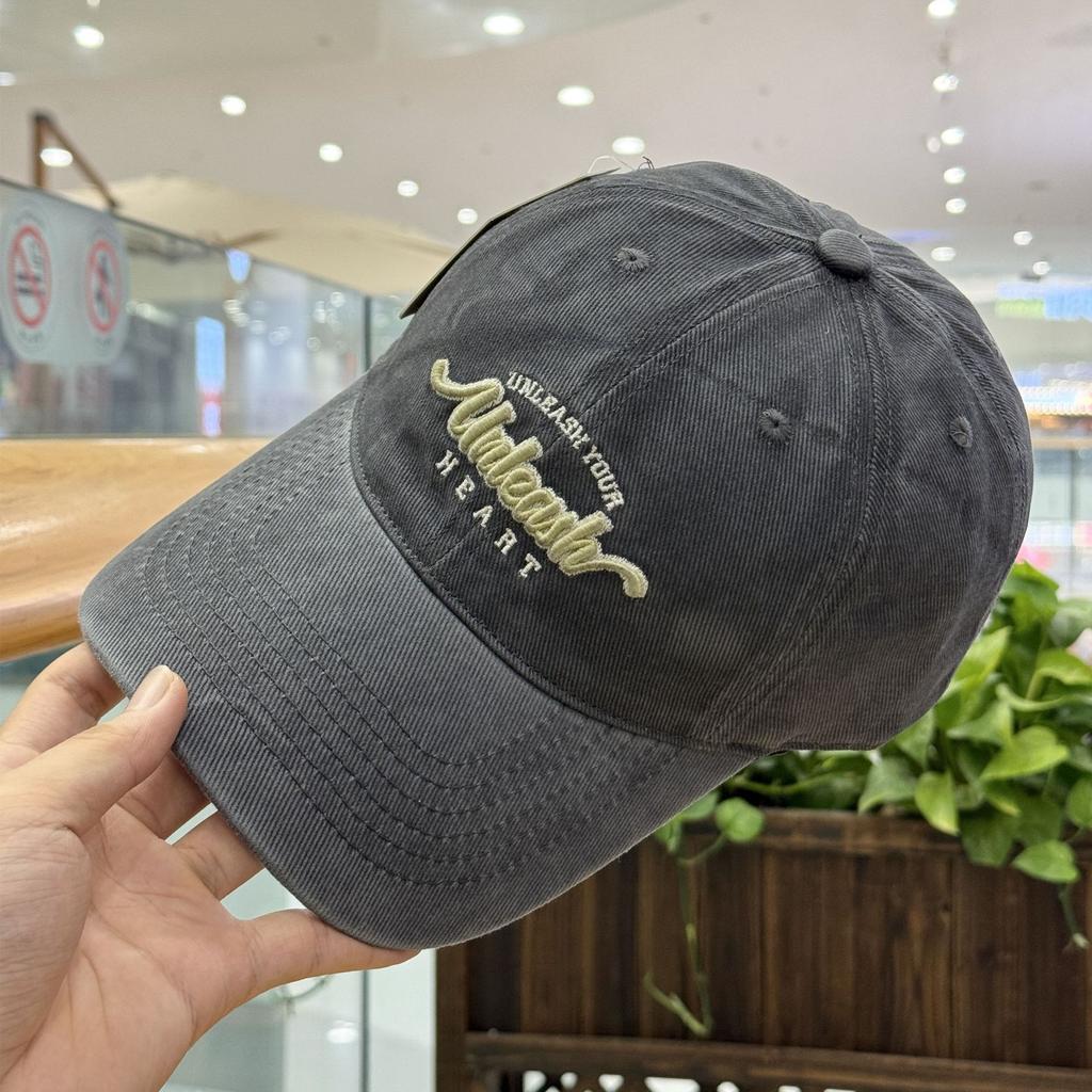 Fashion Hat Korean ins Alphabet Embroidery Autumn Baseball Cap Men's and Women's Wide Brim New Face Small High Quality Cap