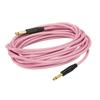 Guitar Instrument Cable, 6m 6mm-6mm TRS Straight-to-Straight Angle, Electric Bass Cable Cord for Guitar and Bass, Pink