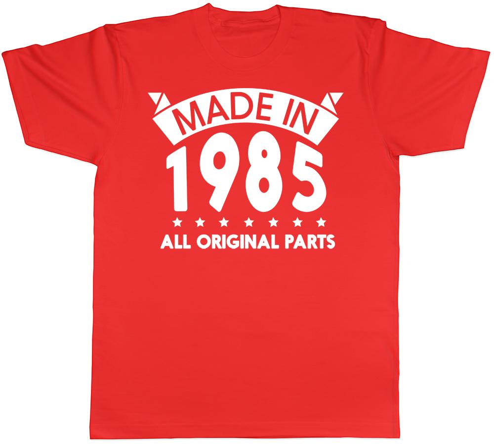 Made in 1985 All Original Parts Birthday Unisexs Short Sleeve TShirt S