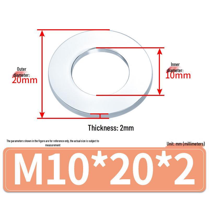Extra Large Galvanized Metal Flat Washers - Sizes M1.6 to M14